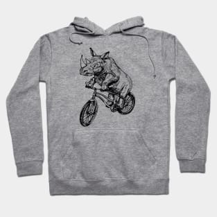 SEEMBO Rhinoceros Cycling Bicycle Cyclist Bicycling Riding Bike Hoodie